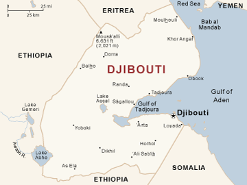 cities map of djibouti